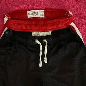 Aeropostale Kids Dual-Tone Shorts in Red and Black